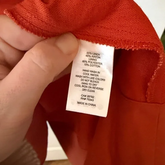 ✨NWT Christian Lacroix Vibrant Orange Linen Midi Dress | Sleeveless | Size 6 ✨ - Picture 4 of 10